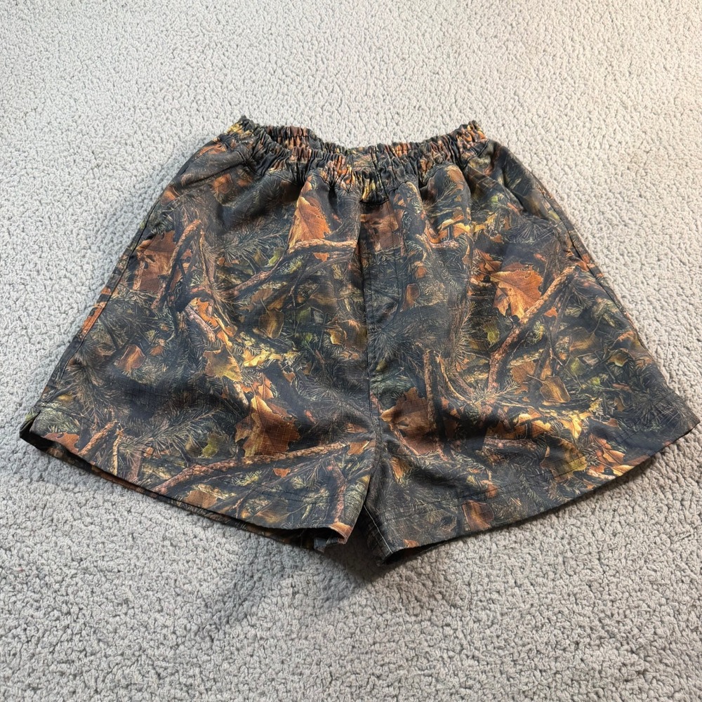 MNML Mens Real Tree Camo Ripstop Shorts Forest Camouflage Brown Size M